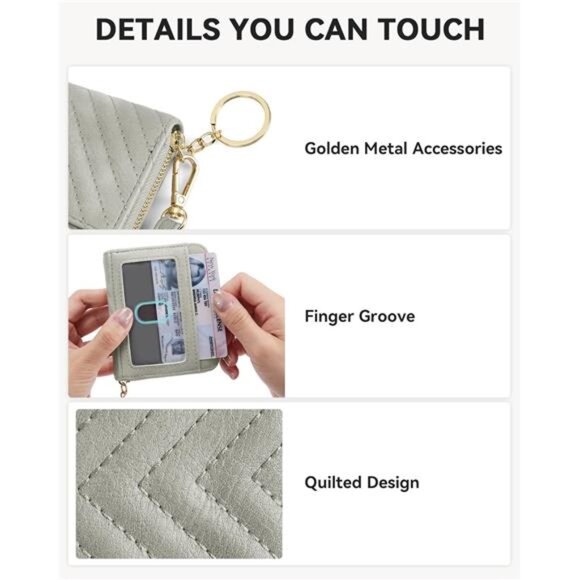 Credit Card Holder Wallet RFID Blocking Leather Small Wallet for - Picture 3 of 6